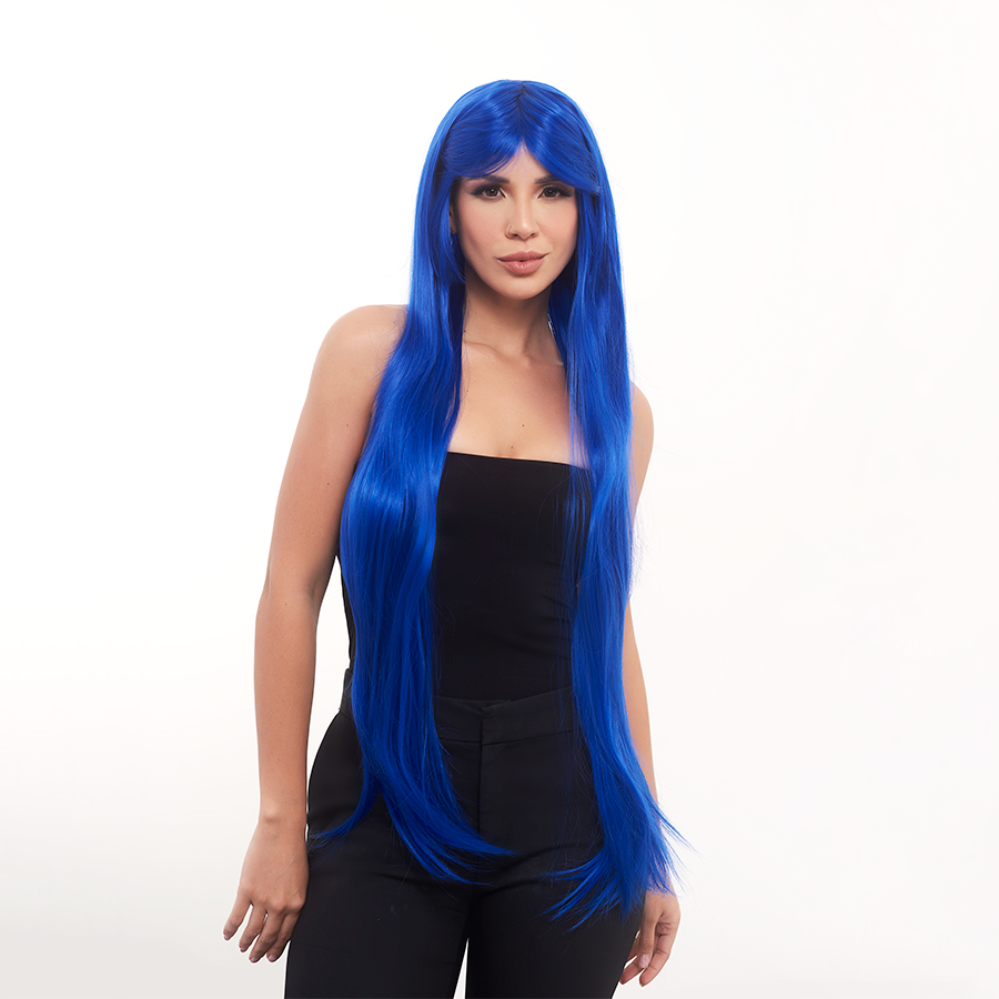Peluca Nicol Lisa Azul 100 Cms
