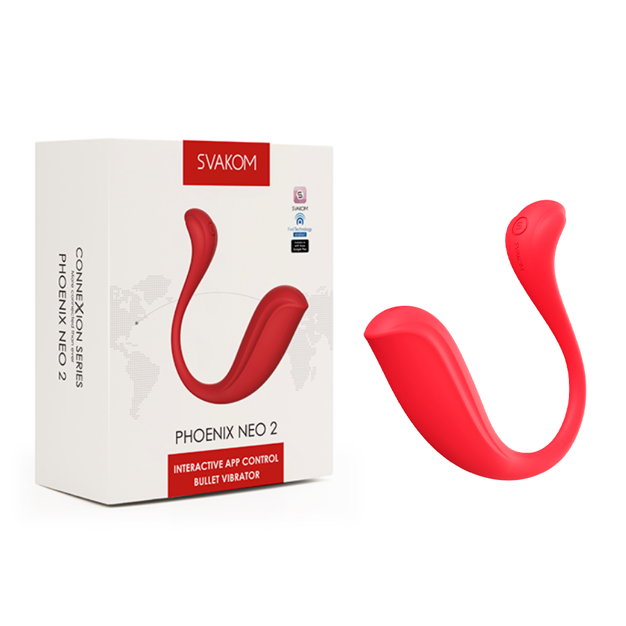 Estimulador Punto G Phoenix NEO 2 Rojo Controlado por APP Global By Svakom