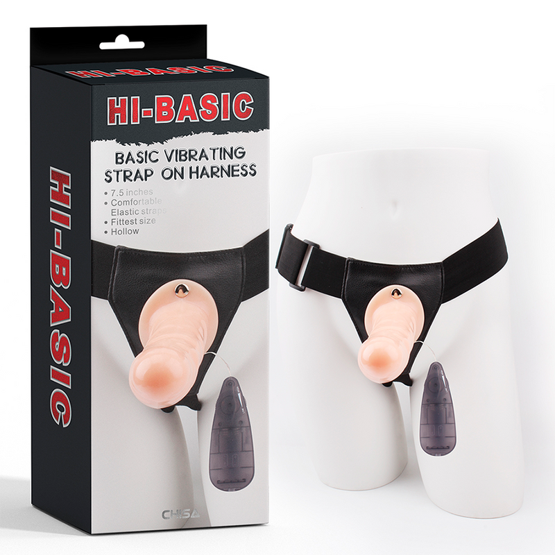 Basic Vibrating Strap-On Harness Flesh