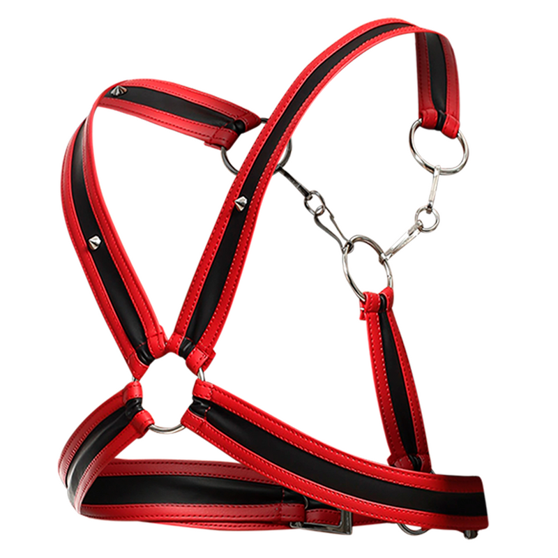 DNGEON CROSS CHAIN  HARNESS BY MOB RED
