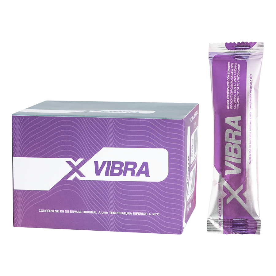 Caja x 25 Unds de Energizante Para Mujer X Vibra X 15 mL