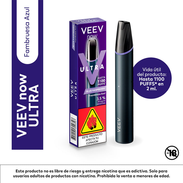 Vapeador Veev Now Ultra Blue Raspberry x 2 ML – cerezamayorista.com
