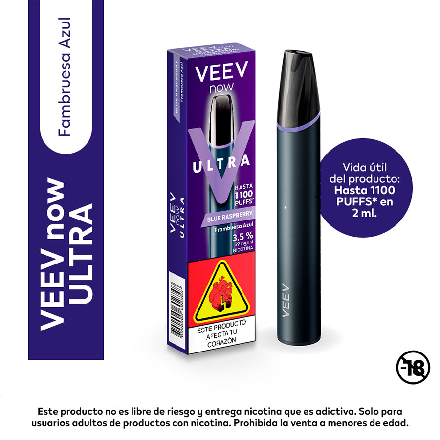 Vapeador Veev Now Ultra Blue Raspberry x 2 ML