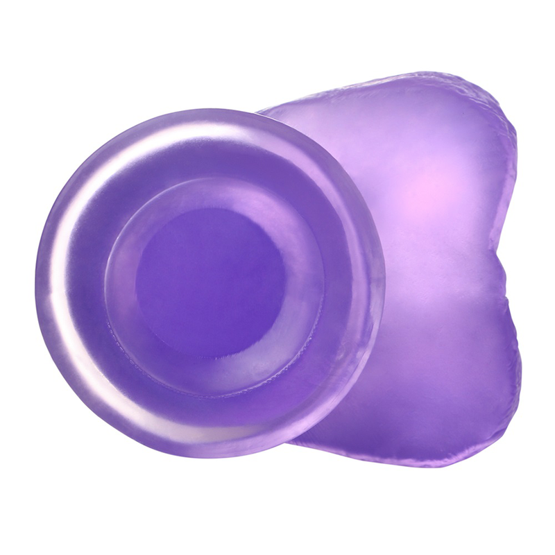 Dildo Small 6" Jelly Studs Crystal Purple