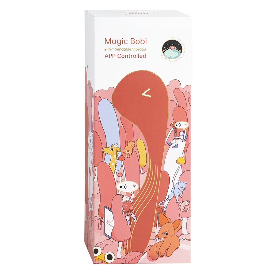 Estimulador Clitorial por Ondas y Vibrador Punto G Magic Bobi Red Controlada APP Global