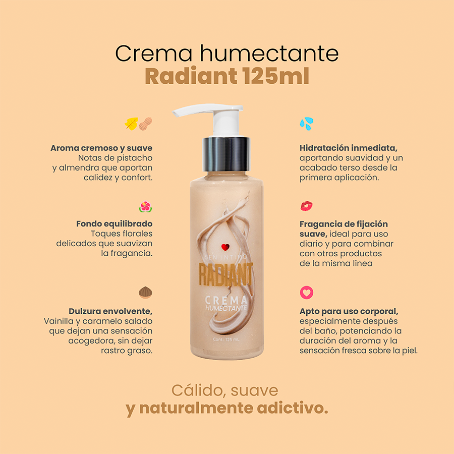 Crema Humectante con Phermonas Radiant X 125 mL Sen Intimo