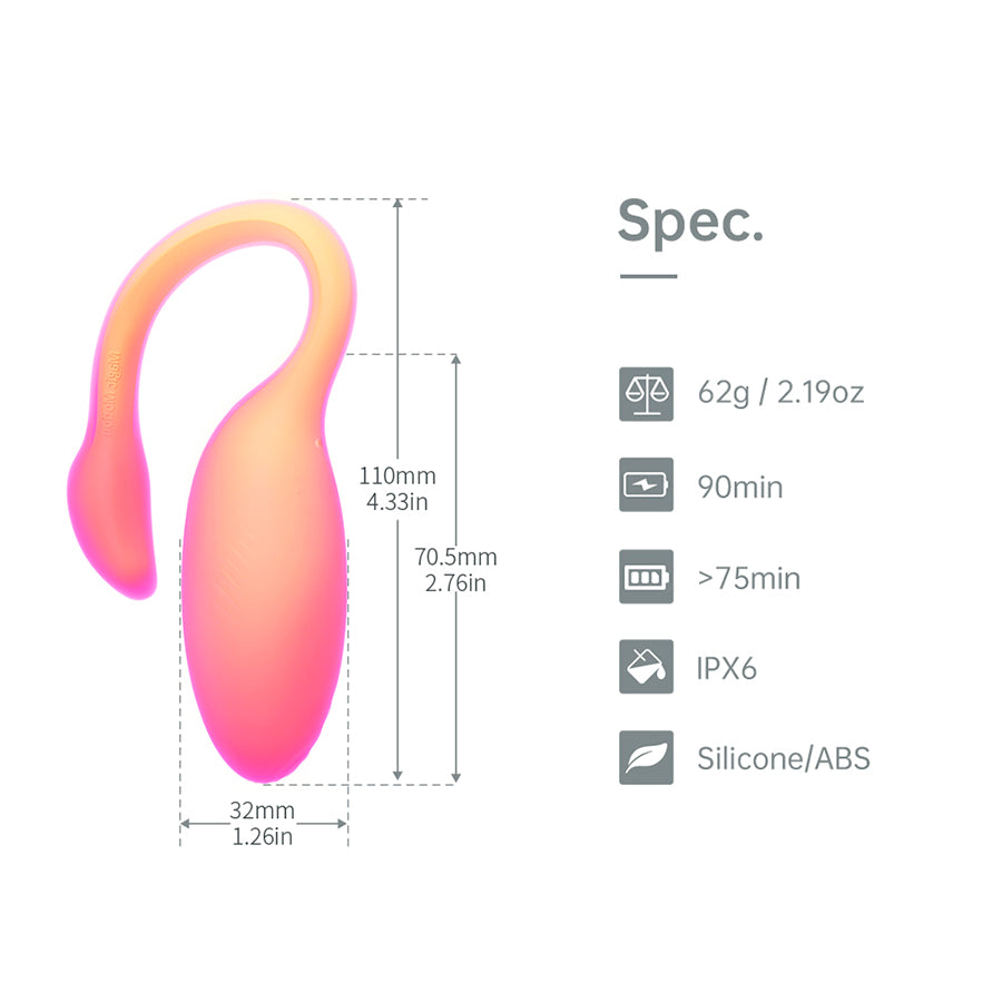 Vibrador Magic Flamingo Max Orange Controlado por APP Global