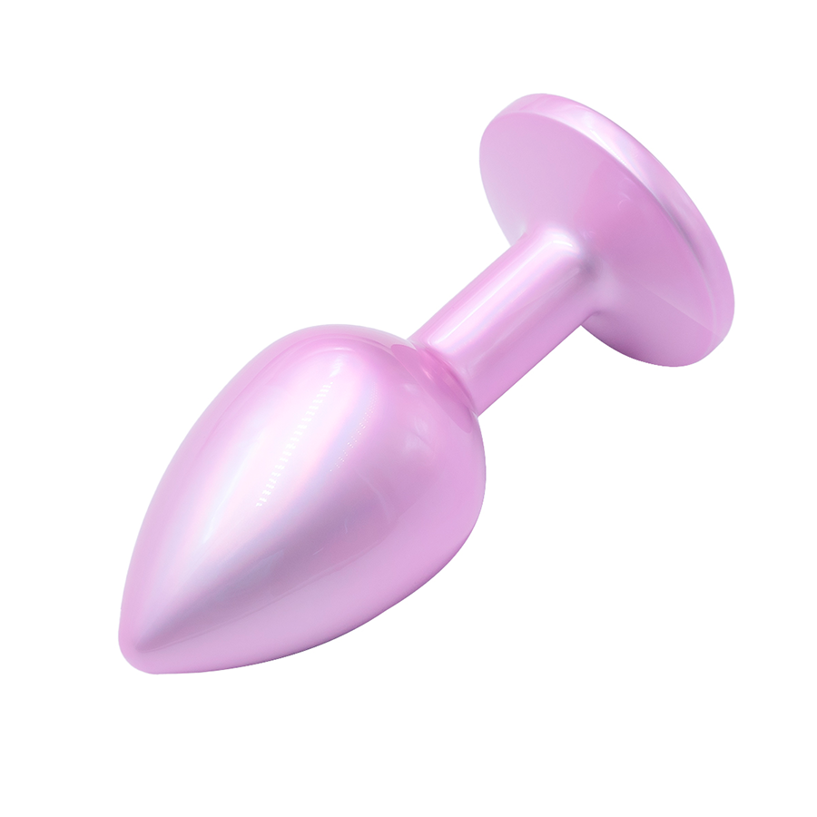 Jewelry Anal Plug Pink Metal/Pink Talla S