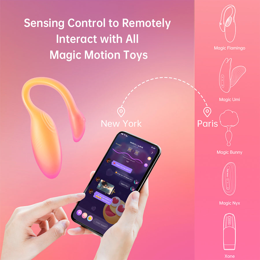 Vibrador Magic Flamingo Max Orange Controlado por APP Global