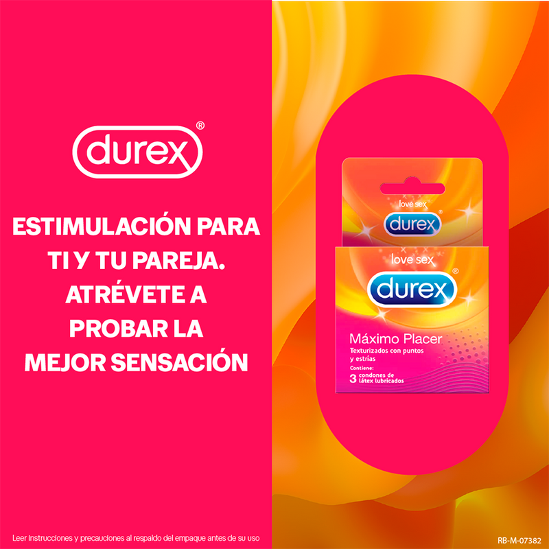 DUREX CONDÓN MAXIMO PLACER X 3UND