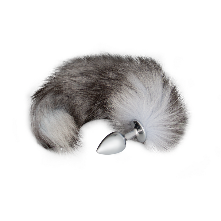 Plug Anal Gray And White Fox