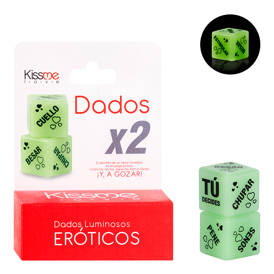DADOS ERÓTICOS LUMINOSOS X 2