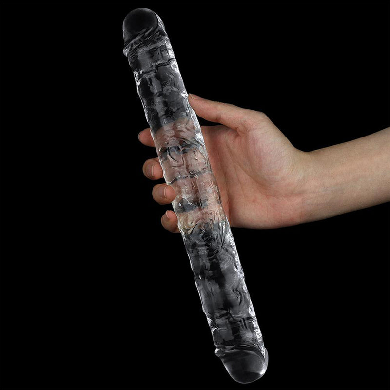 FLAWLESS CLEAR DOUBLE DILDO 12''