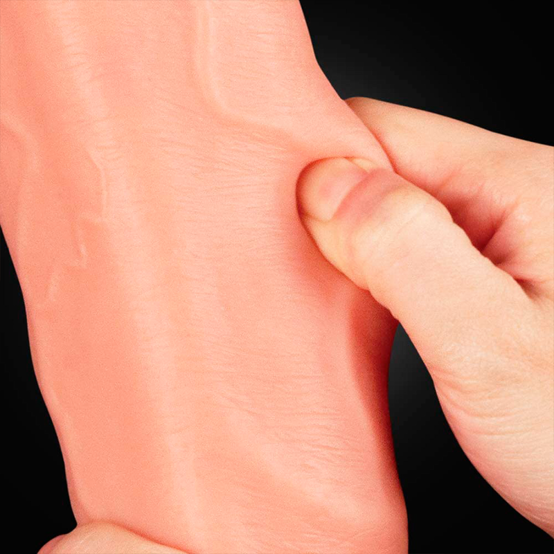 12" DUAL LAYERED  PLATINUM SILICONE COCK