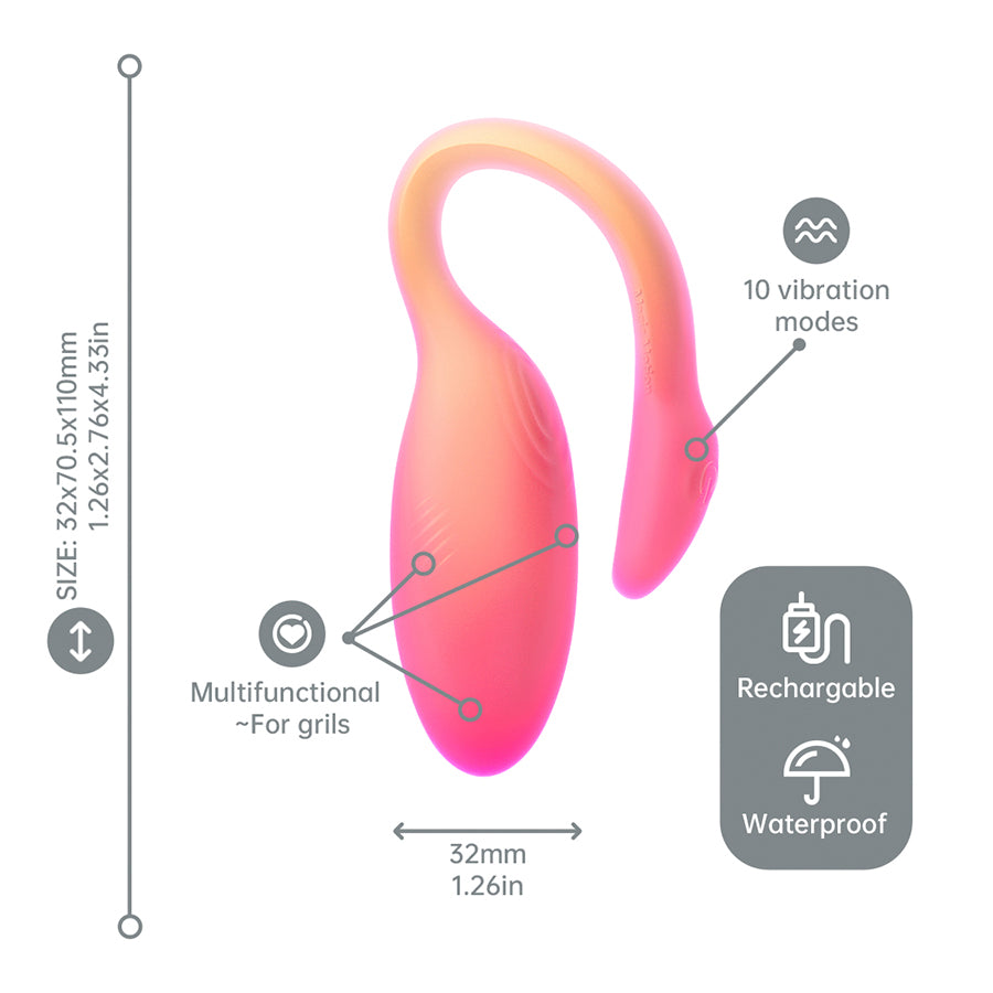 Vibrador Magic Flamingo Max Orange Controlado por APP Global